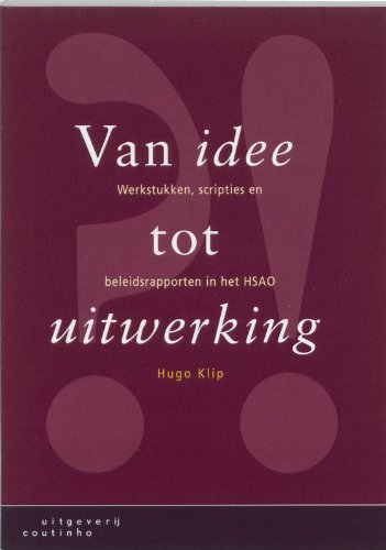 Van idee tot uitwerking: werkstukken, scripties en beleidsrapporten in het HSAO book