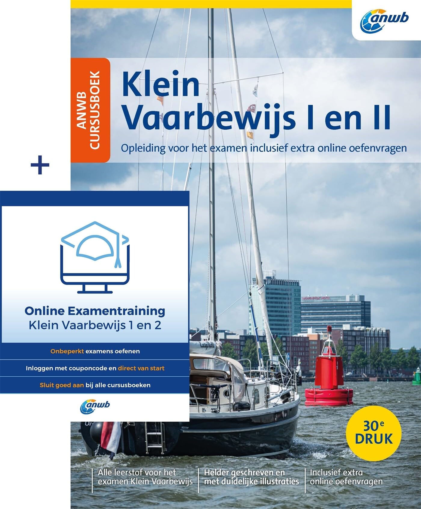 ANWB Cursusboek Klein Vaarbewijs I en II: Opleiding voor het examen inclusief extra online oefenvragen Leisure & Fun