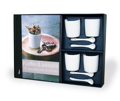 Koffie en lekkers: 30 lekkernijen voor bij de koffie en 4 koffiebekers in luxueus cadeaupakket book
