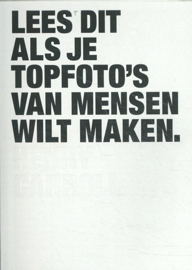 Lees dit als je topfoto's van mensen wilt maken book