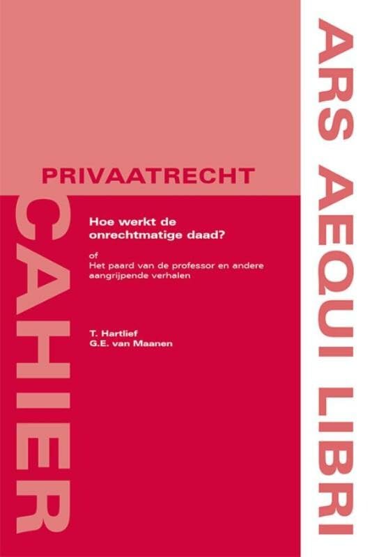 Hoe werkt de onrechtmatige daad?: of Het paard van de professor en andere aangrijpende verhalen (Ars aequi cahiers privaatrecht, 5, Band 5) Law