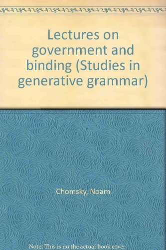 Product Image: Lectures on government and binding (Studies in generative grammar)