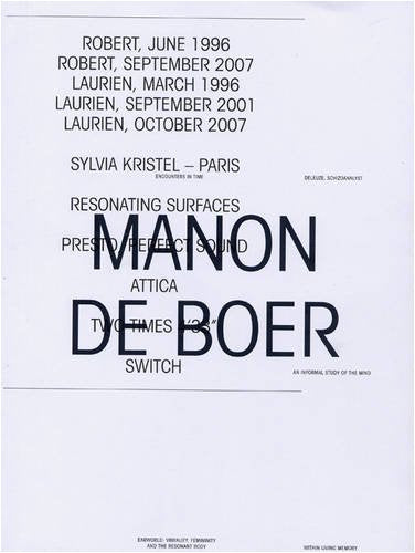 Manon De Boer Film, Art & Culture