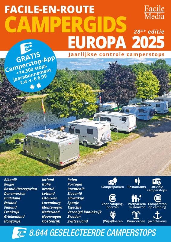 Campergids Europa 2025: 8.644 geselecteerde camperstops book