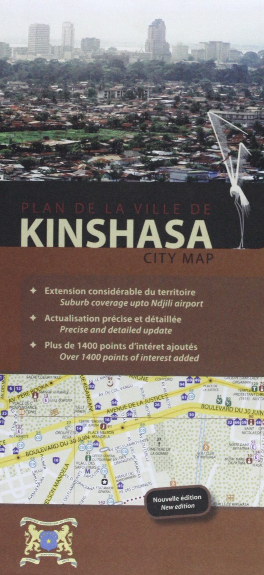 Plan de la ville de Kinshasa: Kinshasa City Map Leisure, Home & Garden