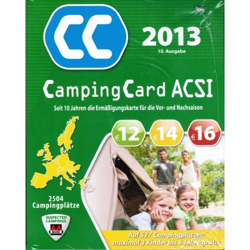 ACSI Camping Card 2013 + Ermäßigung in der Nebensaison auf 2504 Campingplätzen für 2 Erwachsene Books