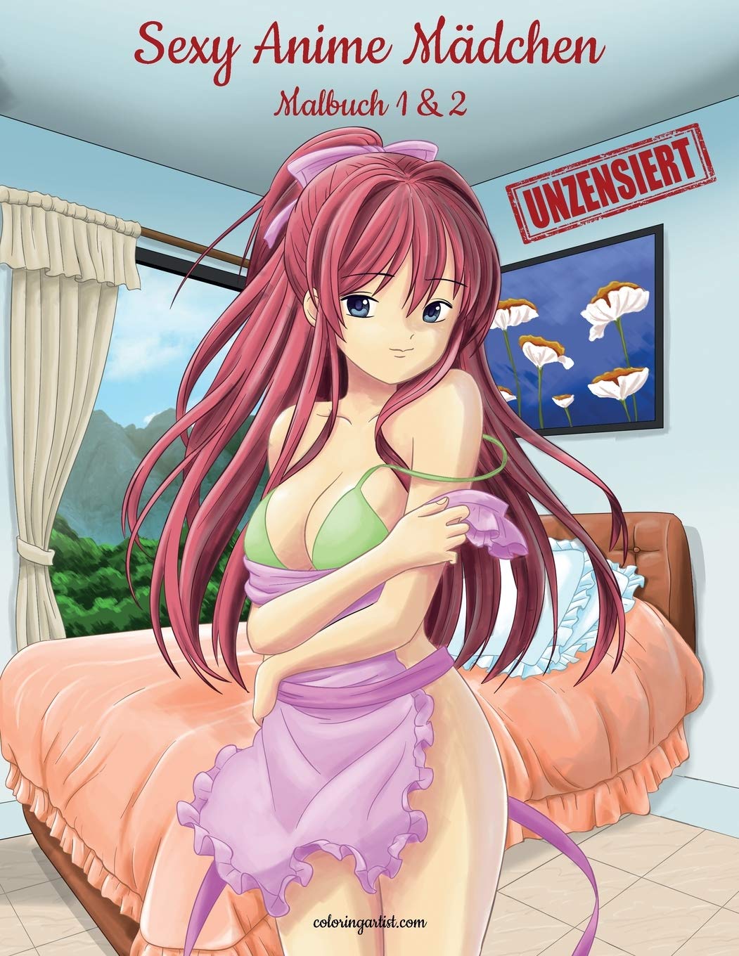 Sexy Anime Mädchen Unzensiert Malbuch 1 & 2 Books