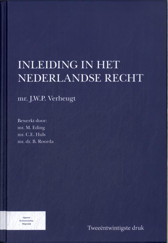 Inleiding in het Nederlandse recht book