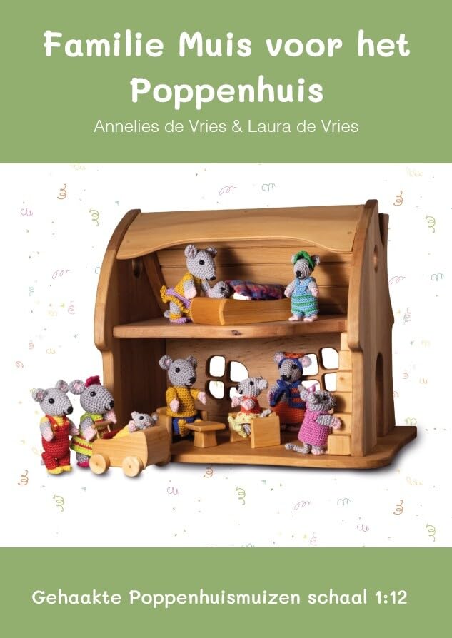 Familie Muis voor het Poppenhuis: Gehaakte Poppenhuismuizen schaal 1:12 Hobbies & Crafts