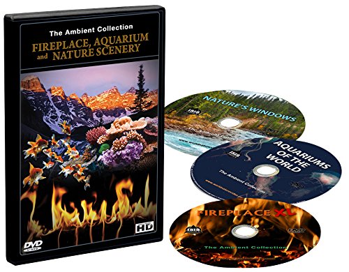 DVD-Box Set -Fireplaces - Aquariums and Natural Scenery - 3 DVDs with Aquarium - Fireplace and Nature Landscapes scenes Movies