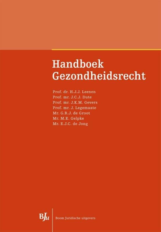 Handboek gezondheidsrecht book