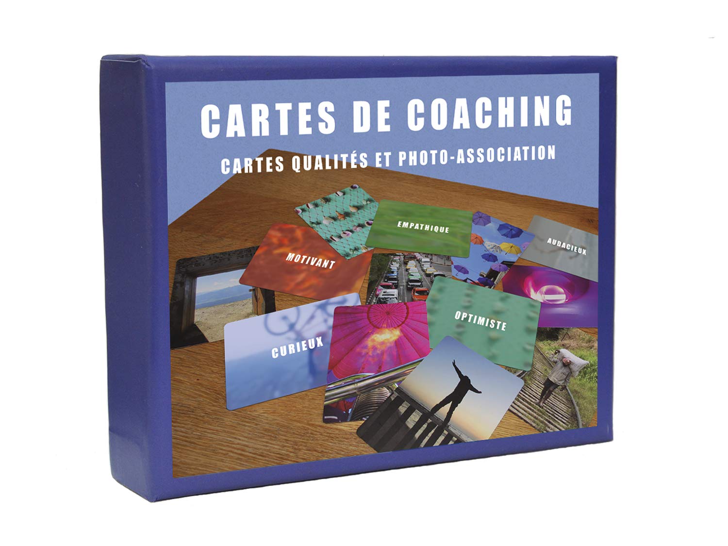 Cartes de coaching de management par photo-association et jeu de qualités pour le développement en équipe, les formateurs, coachs et dirigeants (Français) book