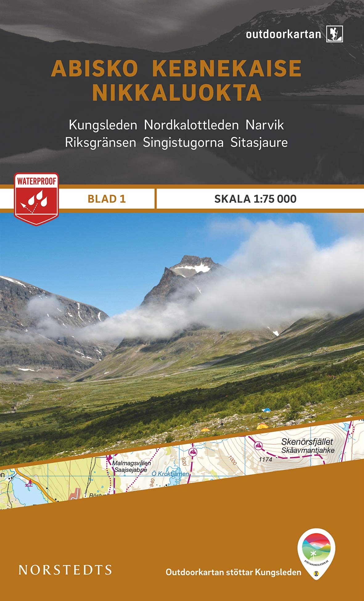 Outdoorkartan Schweden 01 Abisko - Kebnekaise - Nikkaluokta 1 : 75 000 Leisure, Home & Garden