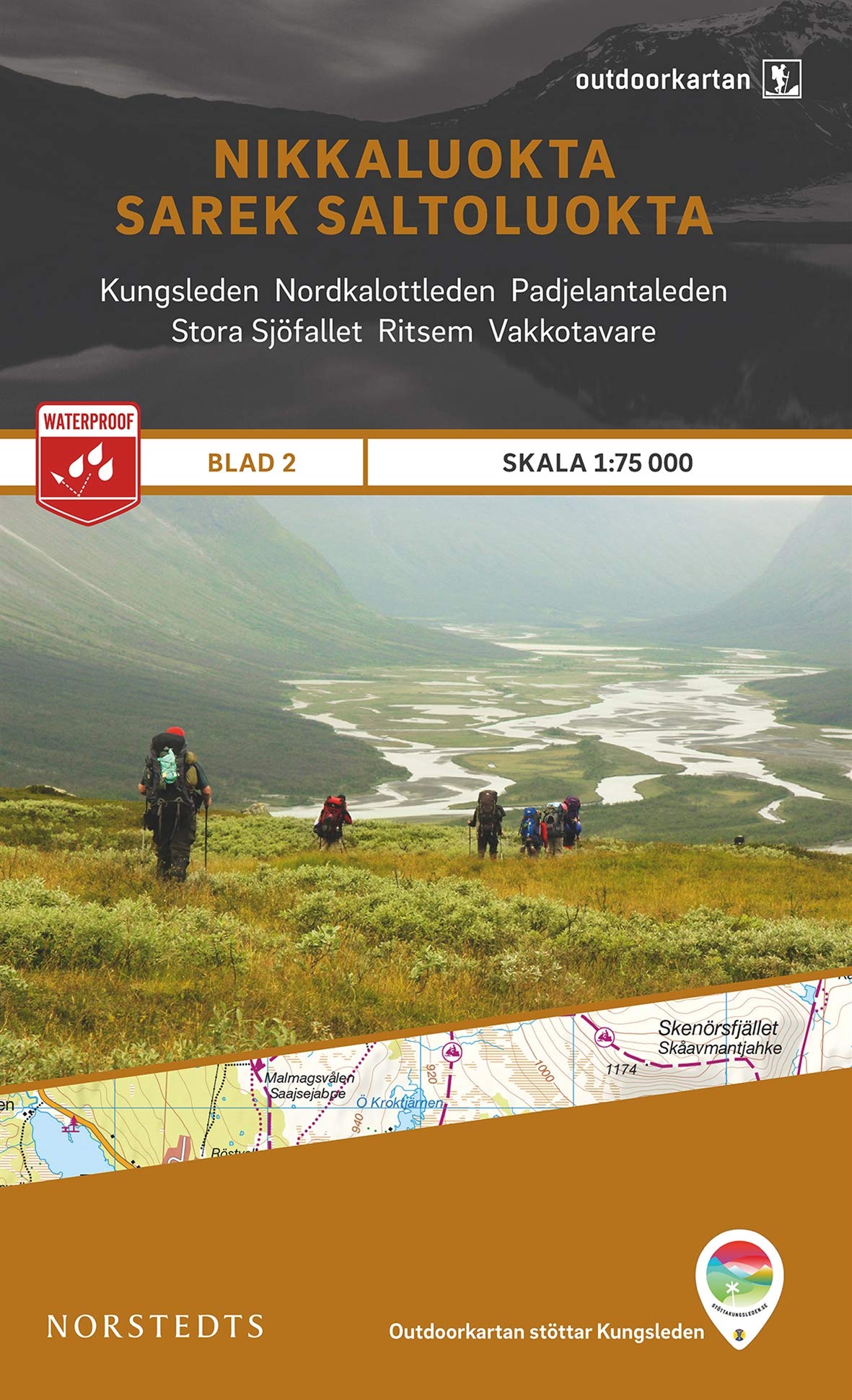 Outdoorkartan Schweden - Nikkaluokta, Sarek, Saltoluokta: Kungsleden, Nordkalottleden, Padjelantaleden, Stora Sjöfallet, Ritsem, Vakkotavare. amtliche Karte Leisure, Home & Garden