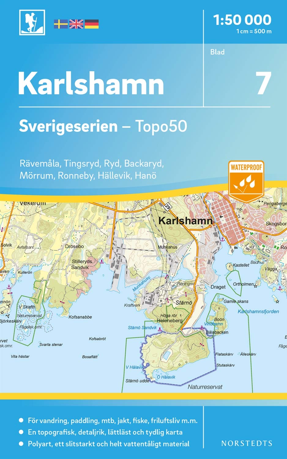 Karlshamn (7) (Sverigeserien Topo50, Band 7) Maps & Plans