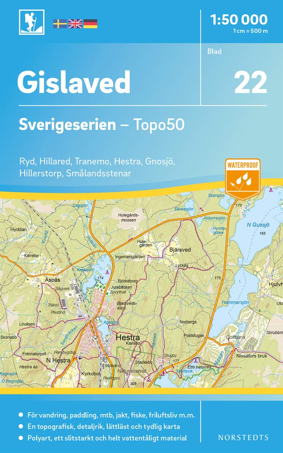 Gislaved (22) (Sverigeserien Topo50, Band 22) Maps & Plans
