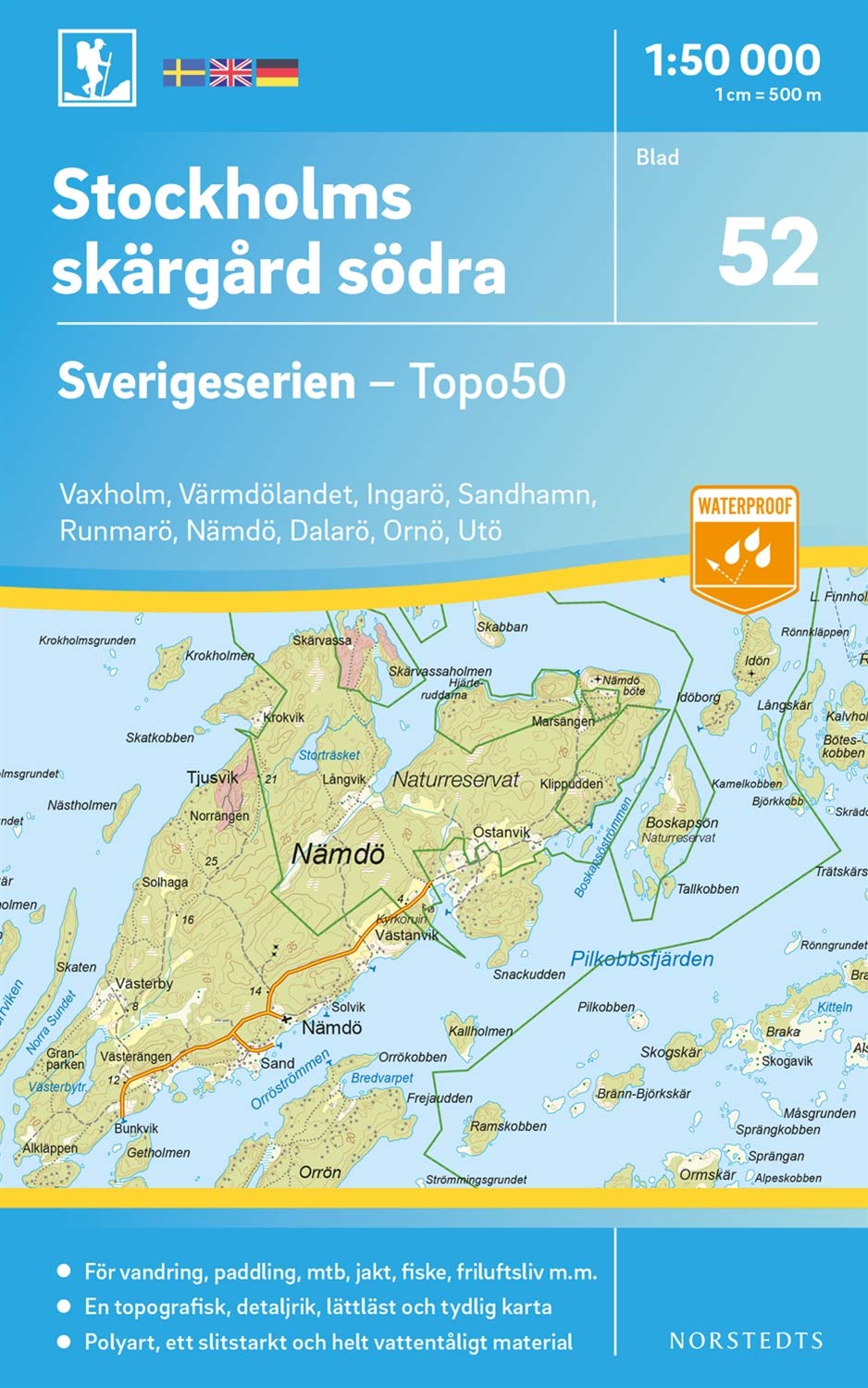 Stockholms skärgård södra (52) (Sverigeserien Topo50, Band 52) Maps & Plans