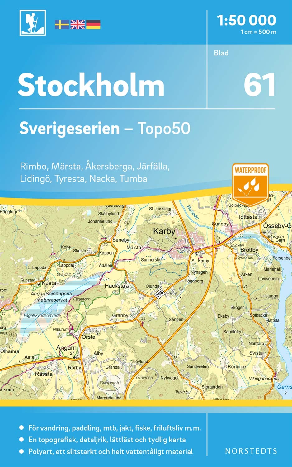 Stockholm (61) (Sverigeserien Topo50, Band 61) Maps & Plans