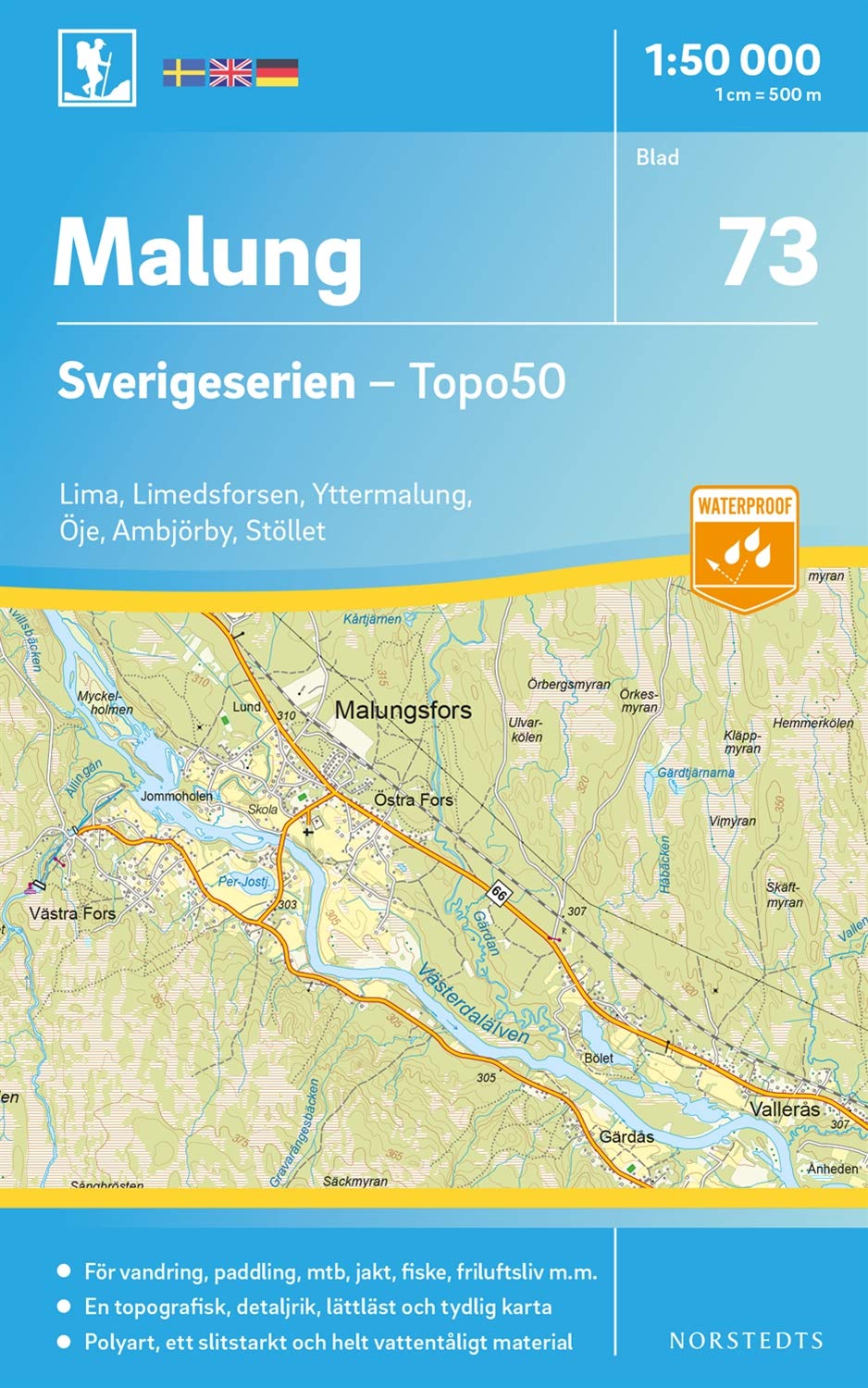 Malung (73) (Sverigeserien Topo50, Band 73) Maps & Plans