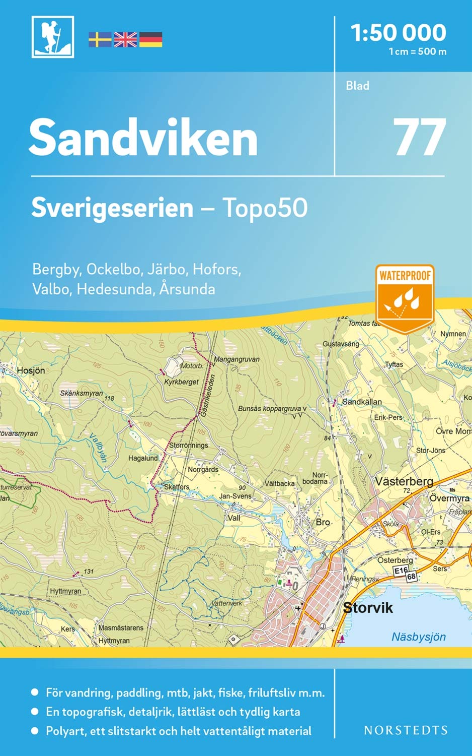 Sandviken (77) (Sverigeserien Topo50, Band 77) Maps & Plans