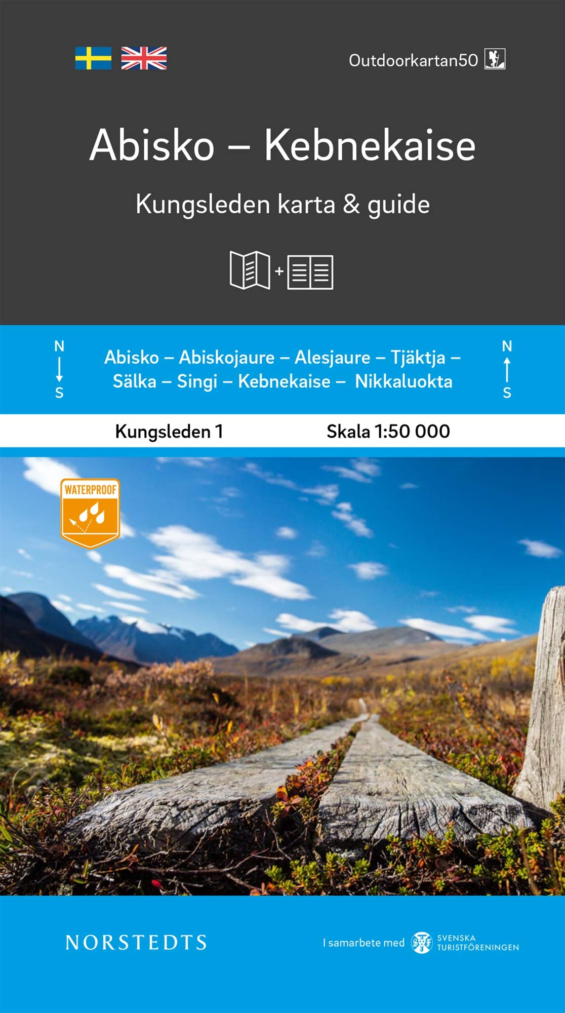 Abisko Kebnekaise Kungsleden 1 1:50 000: Kungsleden Map & Guide (Outdoorkartan 50, Band 1) Leisure, Home & Garden