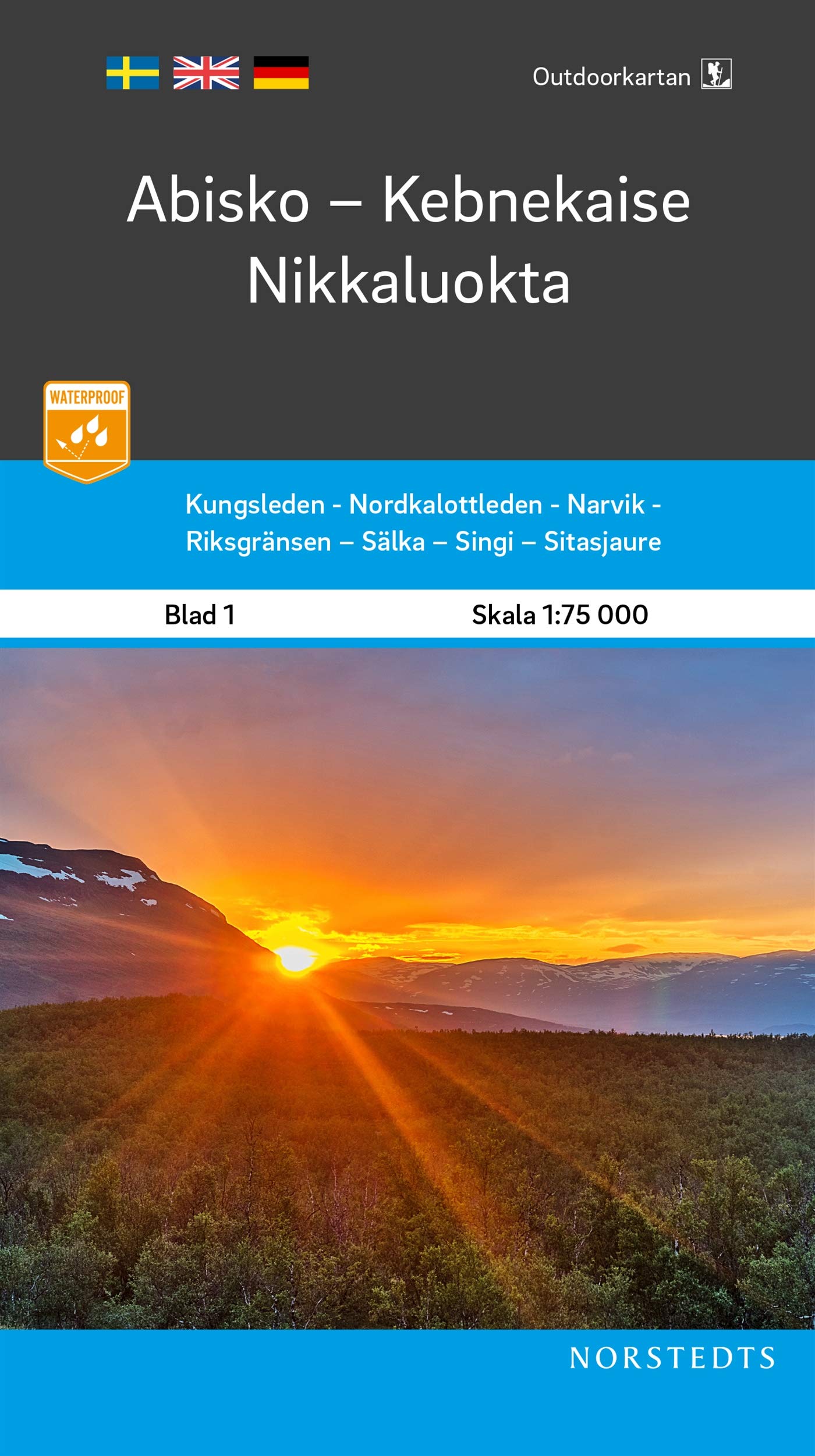 Abisko-Kebnekaise-Nikkaluokta 1:75 000 Leisure, Home & Garden