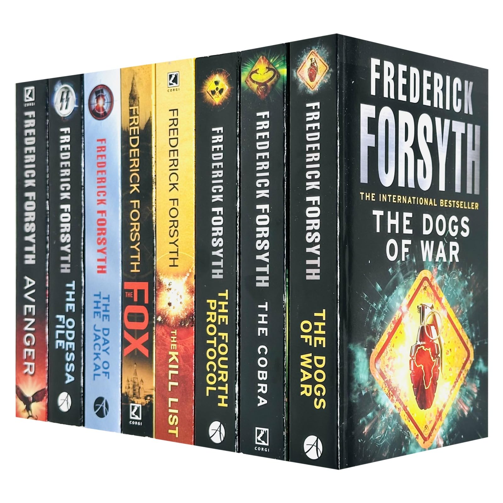 Frederick Forsyth Collection 8 Books Set (The Kill List, The Cobra, The Odessa File, Avenger, The Fox, The Day of the Jackal, The Fourth Protocol, The Dogs Of War) Action & Adventure