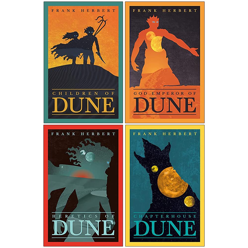 Frank Herbert Dune Series Collection 4 Books Collection Set (Children Of Dune, God Emperor Of Dune, Heretics Of Dune, Chapter House Dune) Fantasy & Sci-Fi