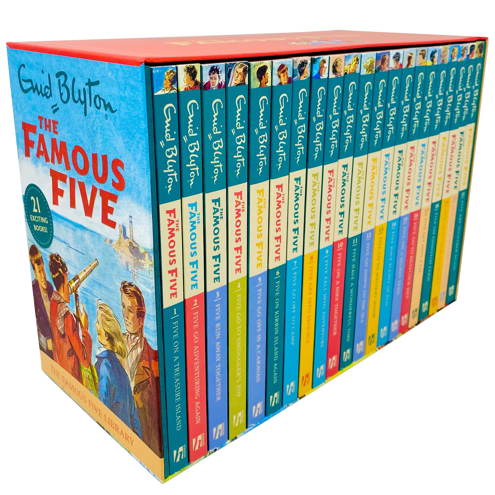 Famous Five X 21 Series Books Box Set Pack Collection - Enid Blyton Classic Text book
