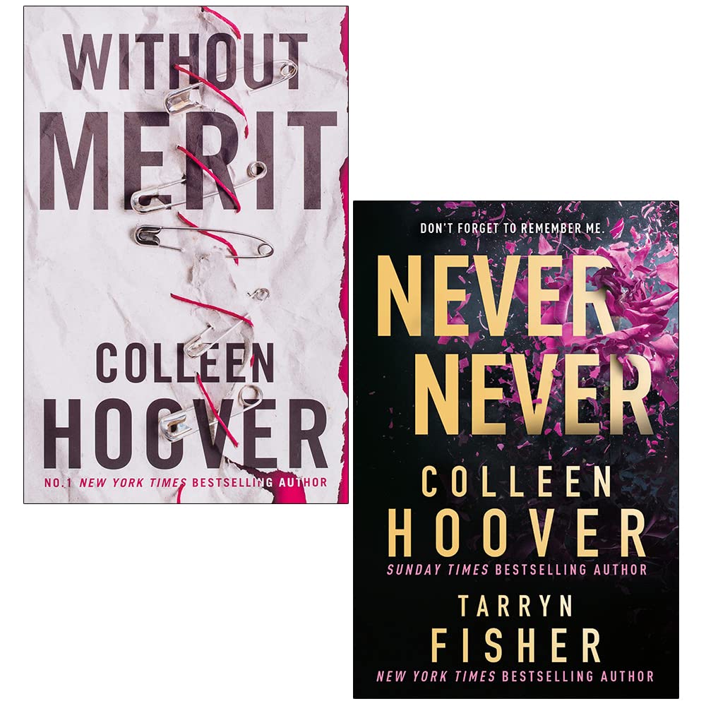 Colleen Hoover Collection 2 Books Set (Without Merit, Never Never) Contemporary Romance