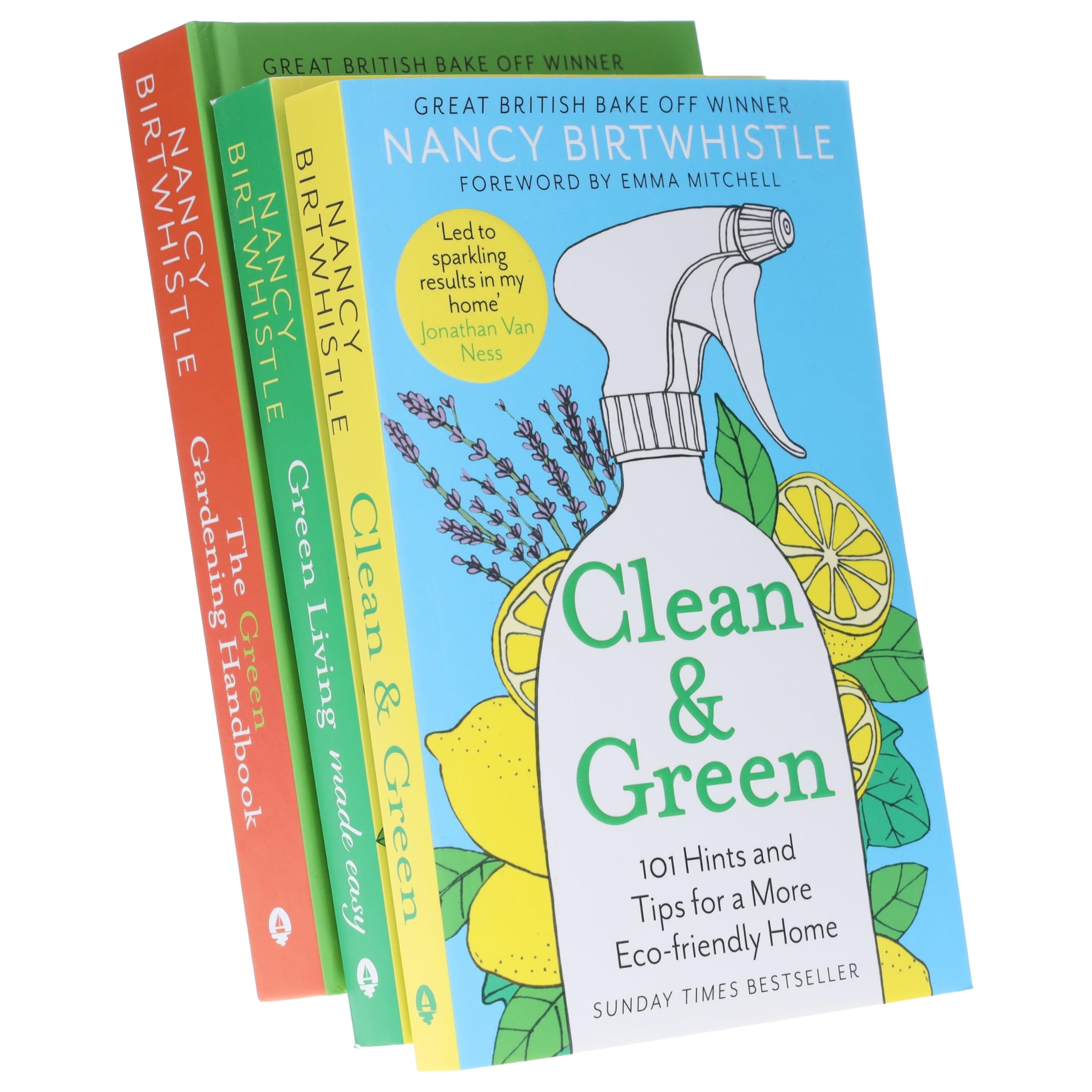 Nancy Birtwhistle Collection 3 Books Set (The Green Gardening Handbook, Green Living Made Easy, Clean & Green) Natural Sciences