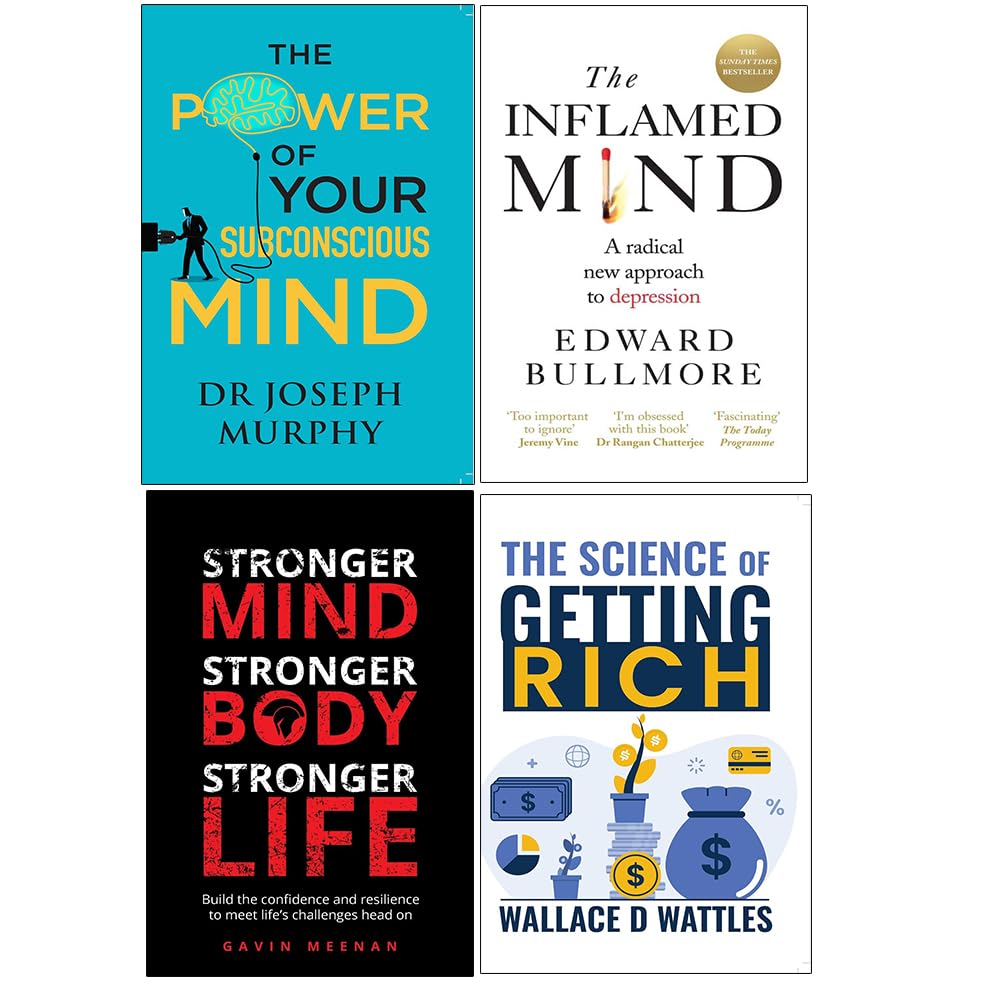 Rewire Your Mind, The Inflammed Mind, Mindset With Muscle, The Fitness Mindset 4 Books Collection Set Cooking & Enjoying
