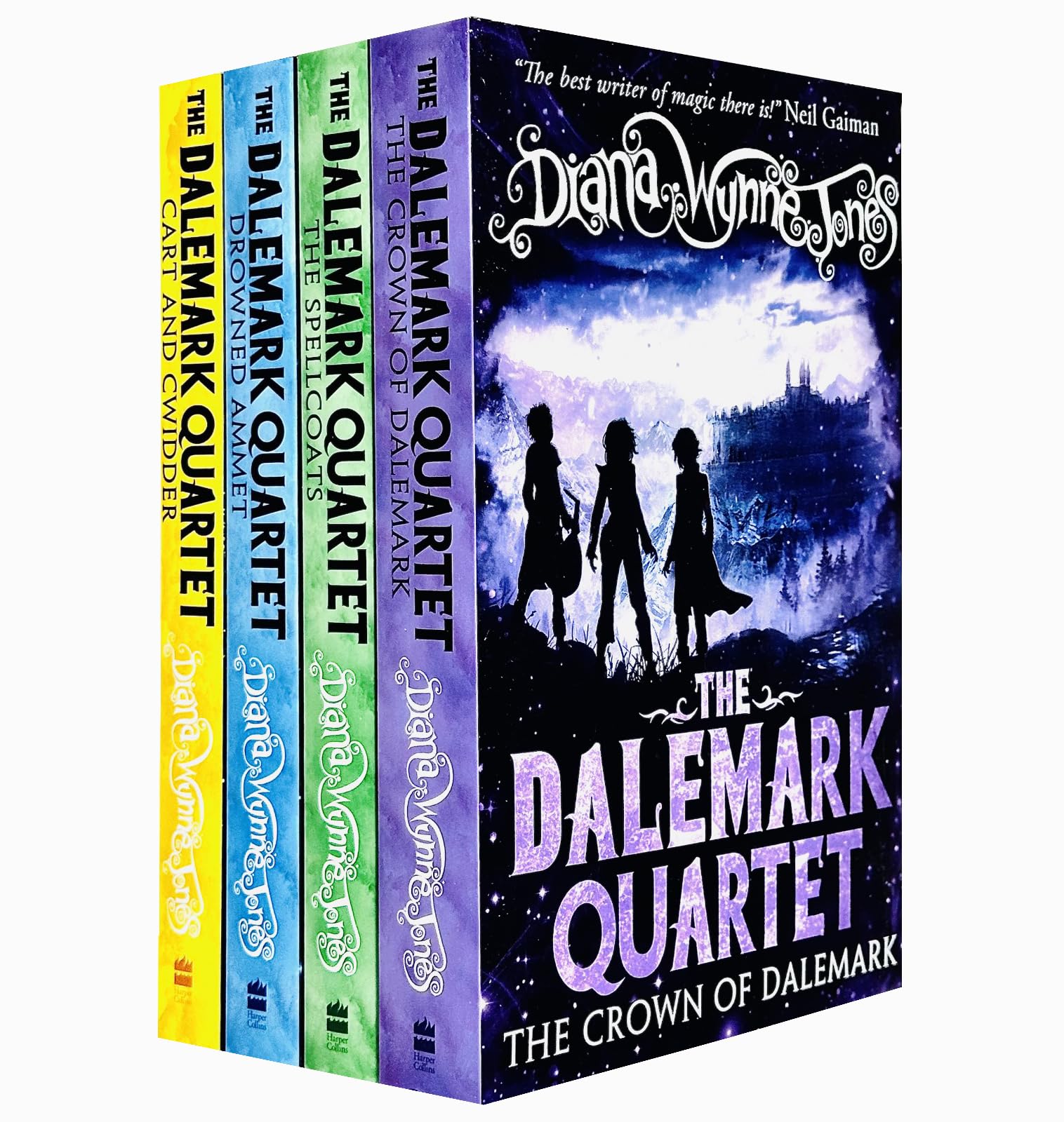 Diana Wynne Jones Dalemark Quartet Serie 4 Büchersammlungsset (Cart and Cwidder, Drowned Ammet, The Spellcoats, The Crown of Dalemark) Fairy Tales & Legends
