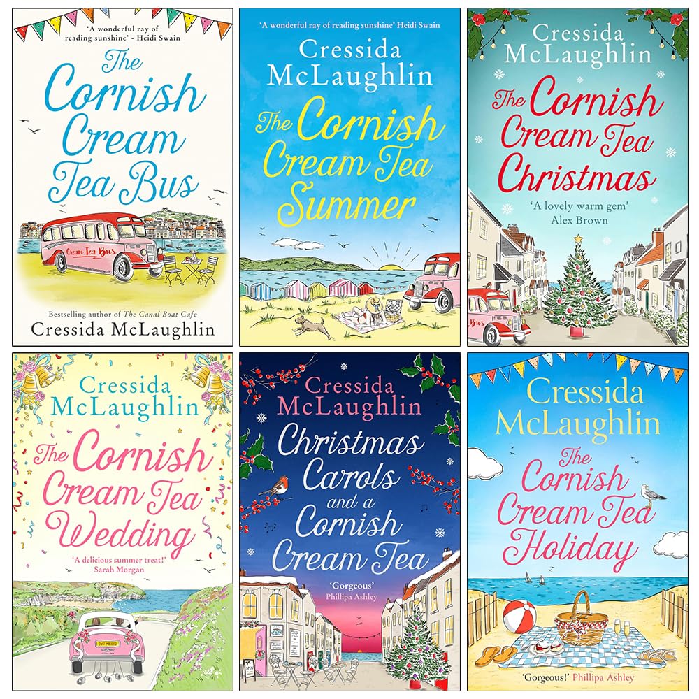 The Cornish Cream Tea Series Collection 5 Books Set By Cressida McLaughlin (The Cornish Cream Tea Bus, Summer, Christmas, Wedding, Christmas Carols and a Cornish Cream Tea) Contemporary literature