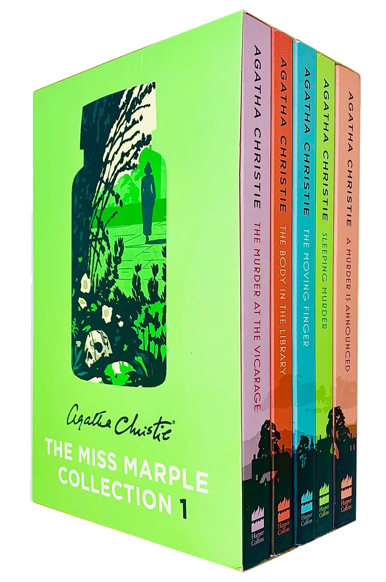 Miss Marple Mysteries Series Books 1 - 5 Collection Set by Agatha Christie (The Murder at the Vicarage, The Body in the Library, The Moving Finger, Sleeping Murder & A Murder is Announced) Detective & CSI
