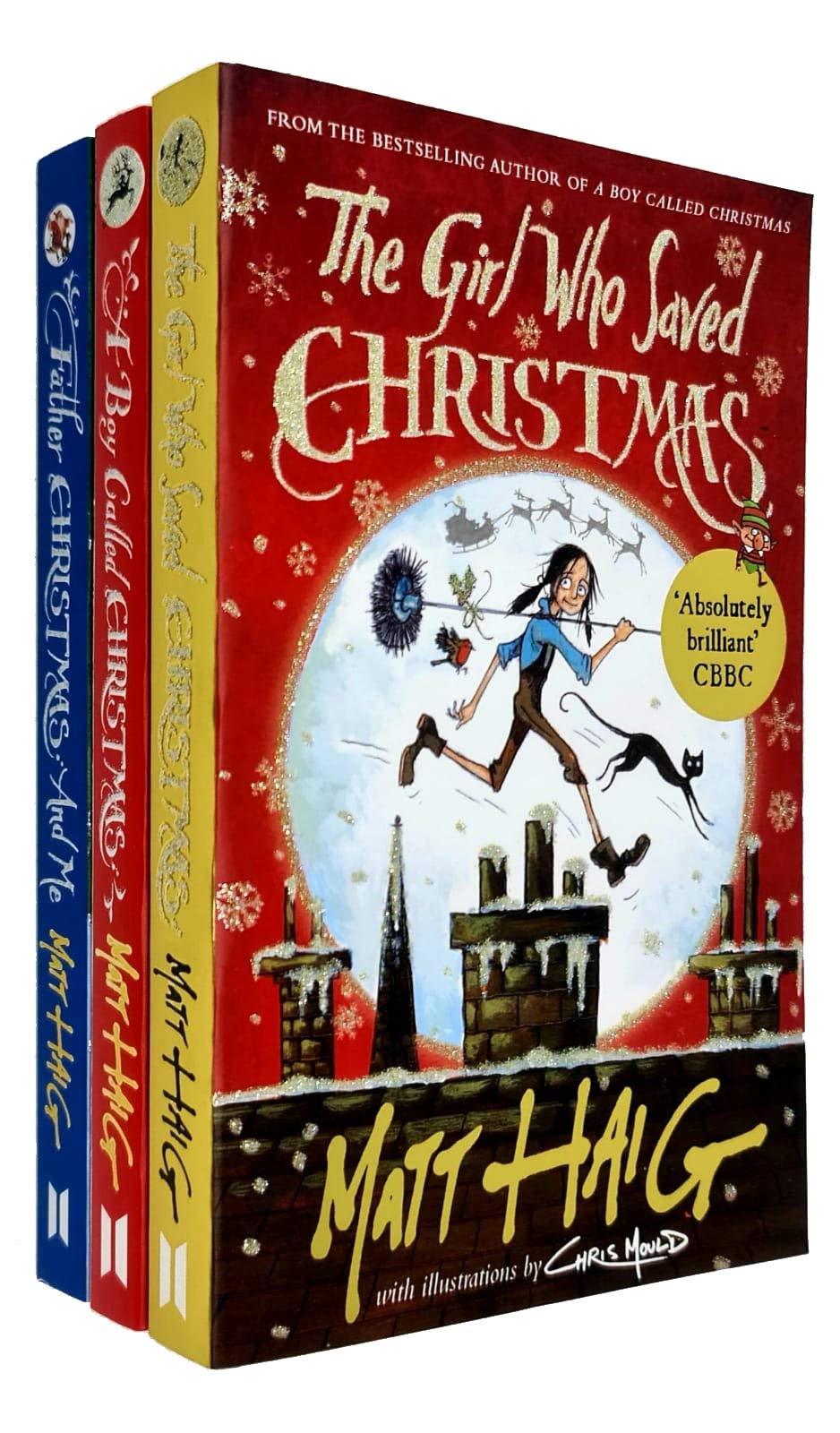 matt haig 3 books collection set - the girl who saved christmas,a boy called christmas,father christmas and me[hardcover Books