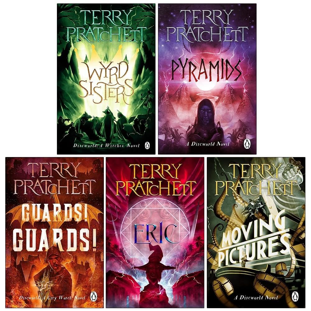 discworld novel series 2 :6 to 10 books collection set (wyrd sisters, pyramids, guards! guards!, eric, moving pictures) Books