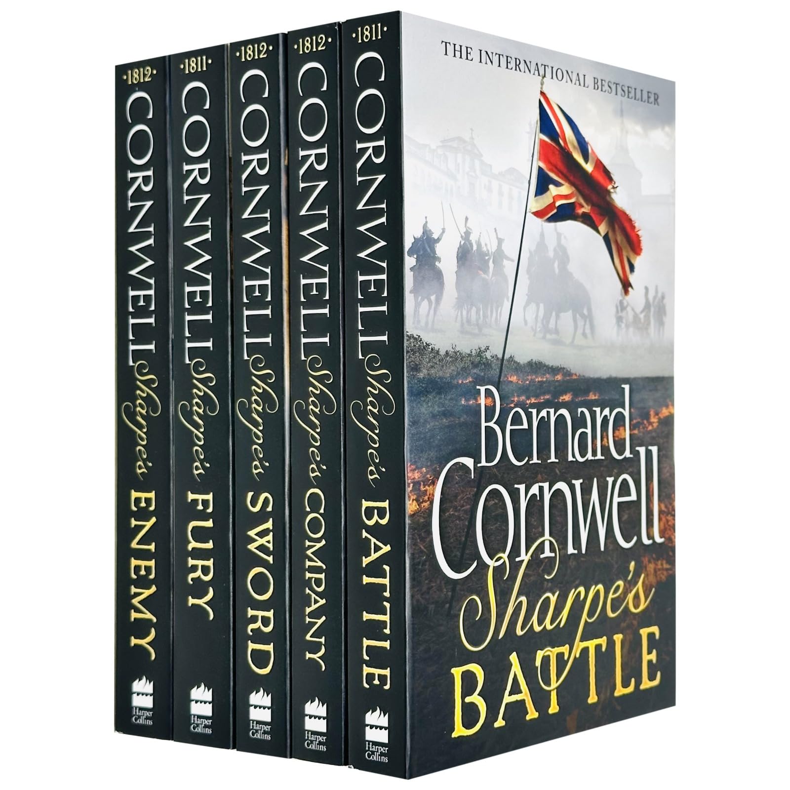 Bernard cornwell the sharpe series 11 to 15 books collection set (fury, battle, company, sword, enemy) Books