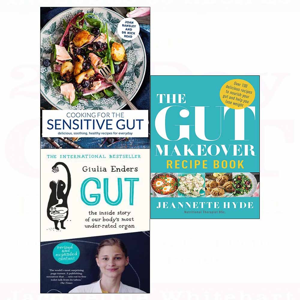 Cooking for the sensitive gut, new revised and expanded, makeover recipe book 3 books collection set Books