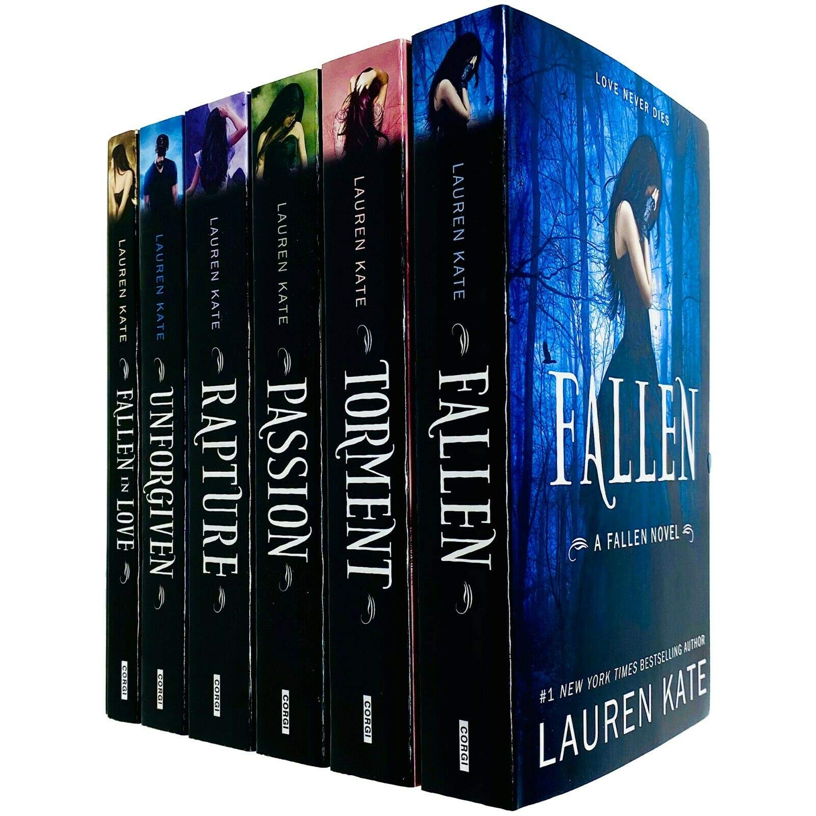 Lauren Kate Fallen Series 6 Books Collection Set (Fallen, Torment, Passion, Rapture, Unforgiven, Fallen in Love) Contemporary literature