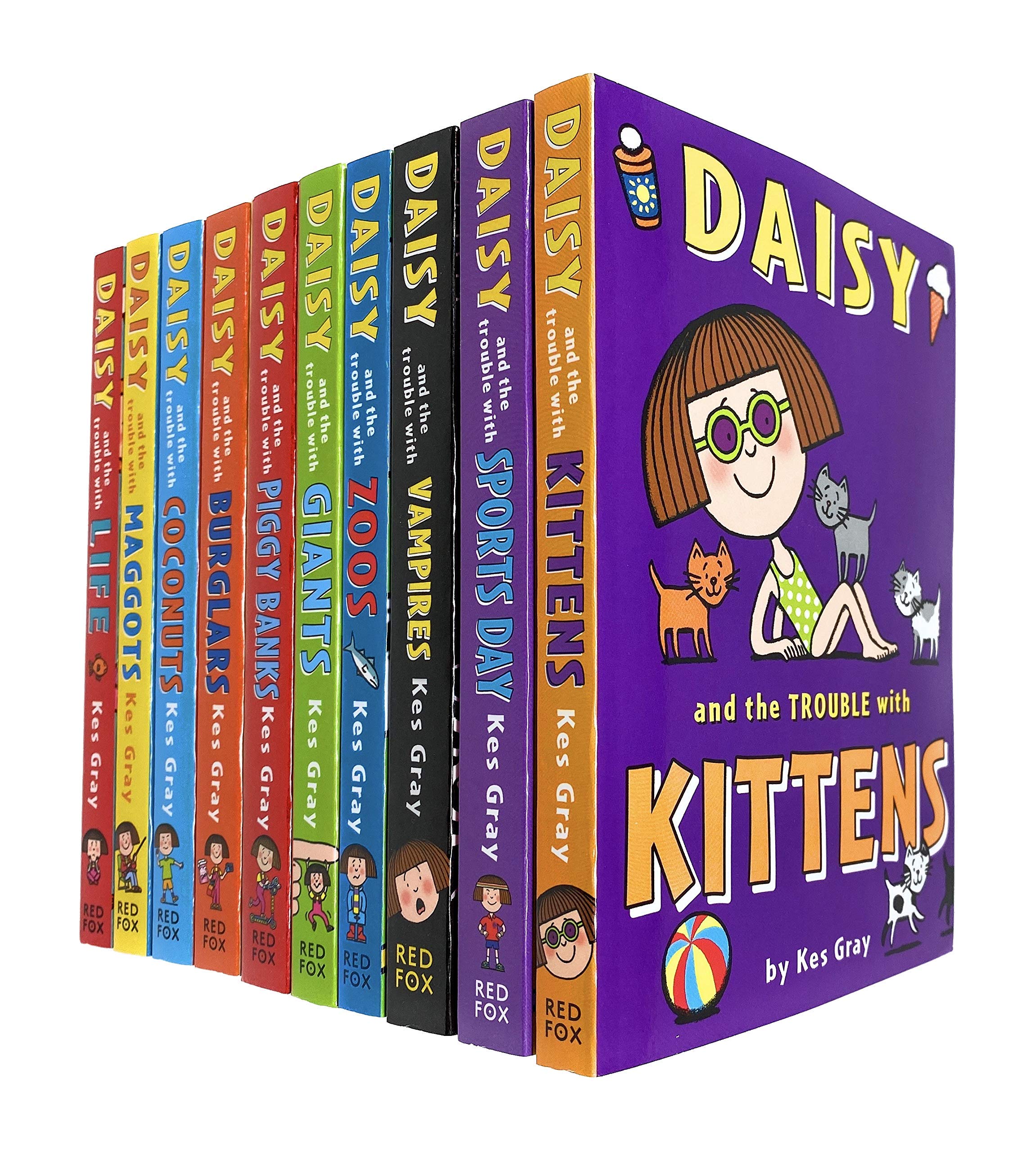 Daisy and The Trouble Collection 10 Books Set by Kes Gray (Daisy and The Trouble with Kittens, Sports Day, Vampires, Zoos, Giants, Piggy Banks & More) Books