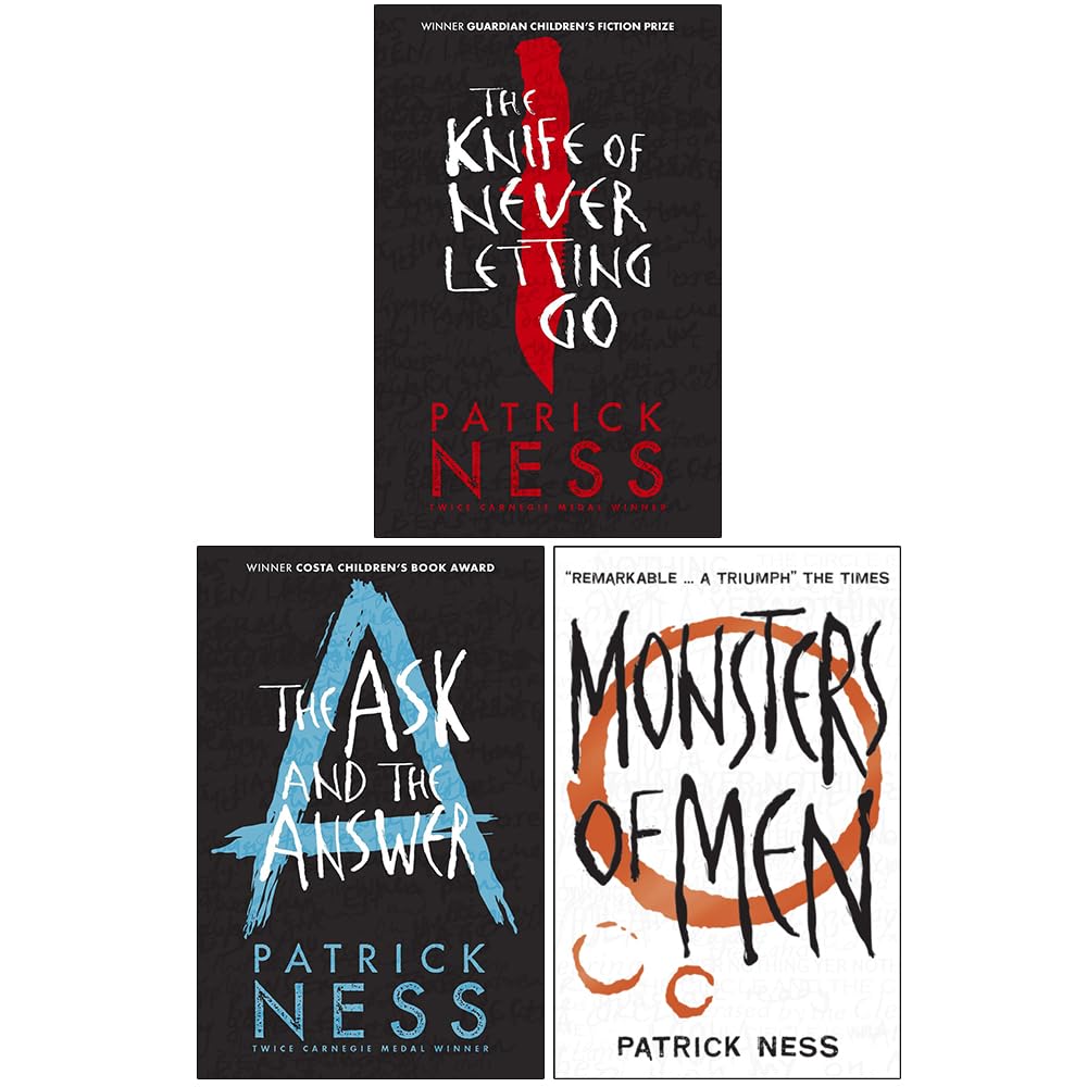 Patrick Ness Chaos Walking: A Trilogy Books Set collection ( The Knife of Never Letting Go; The Ask and the Answer; Monsters of Men) Books