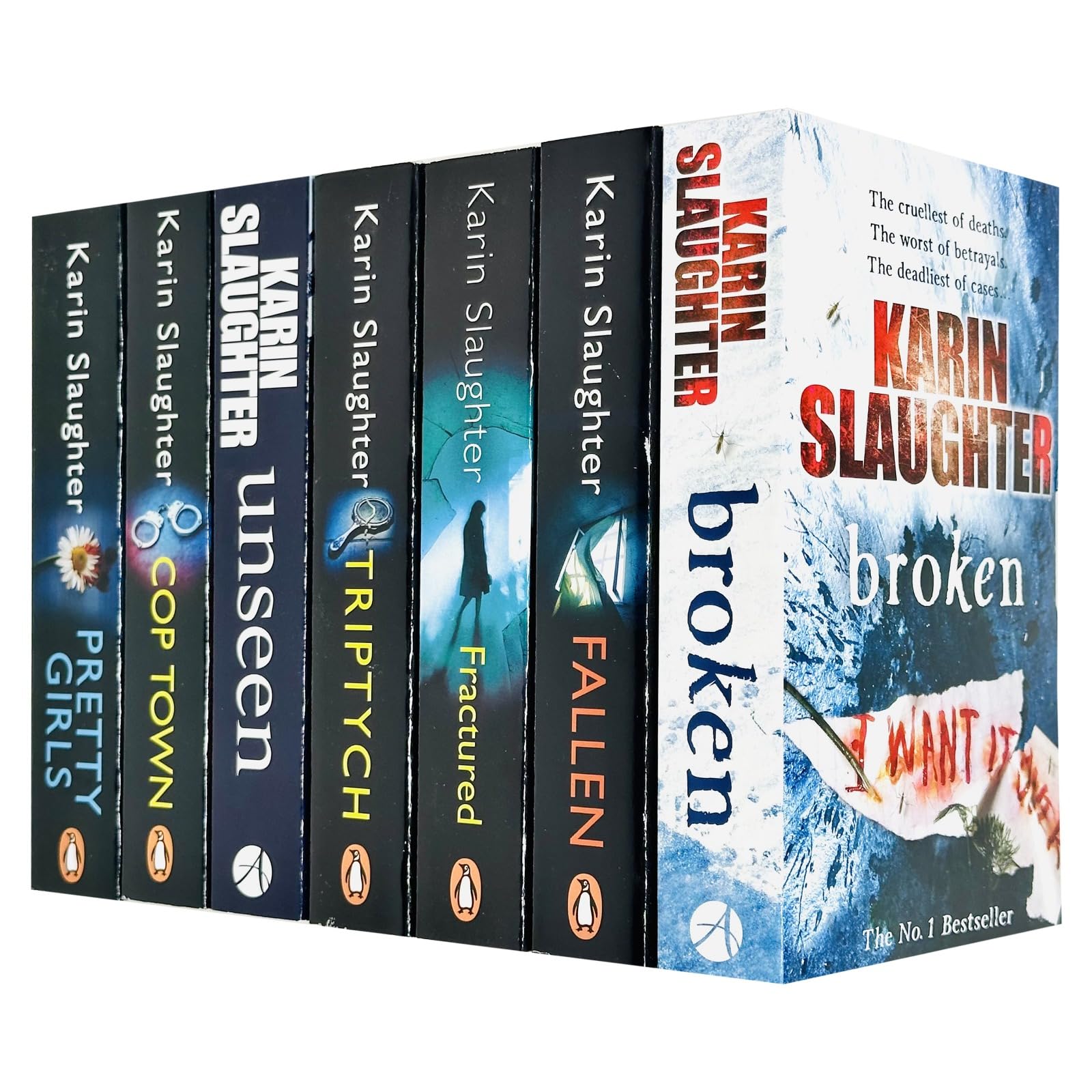 Karin Slaughter Will Trent and Grant County 8 Books Collection Set (Kisscut, Indelible, Blindsighted, Broken, Like a Charm, Triptych, Unseen and More) Books