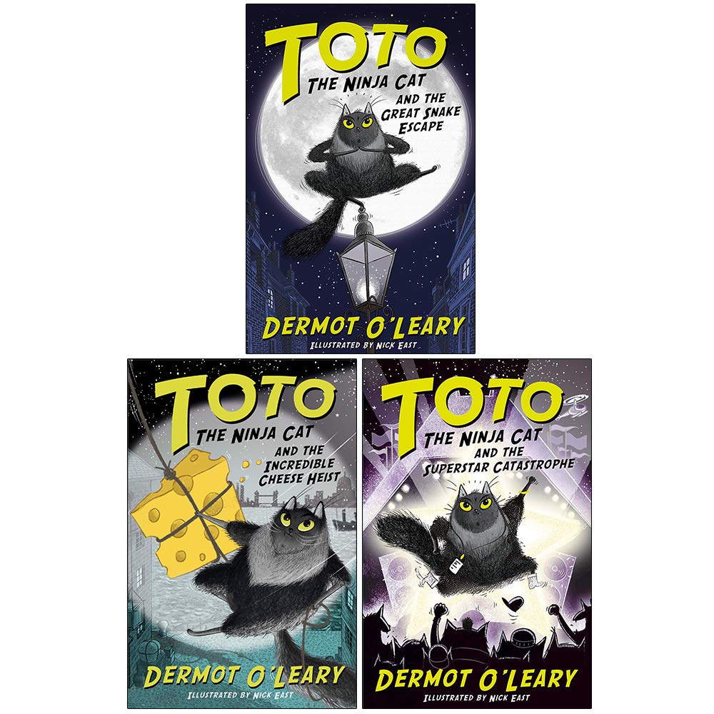 The Toto the Ninja Cat Series 3 Books Collection Set By Dermot O’Leary ( the Great Snake Escape , the Incredible Cheese Heist , the Superstar Catastrophe ) Fiction