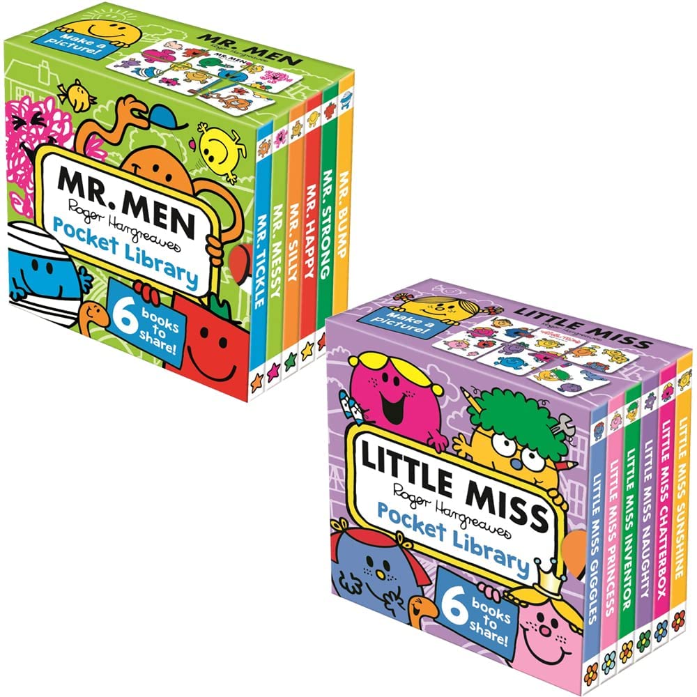 Mr. Men And Little Miss Pocket Library 2 Books Box Set By Roger Hargreaves Fiction