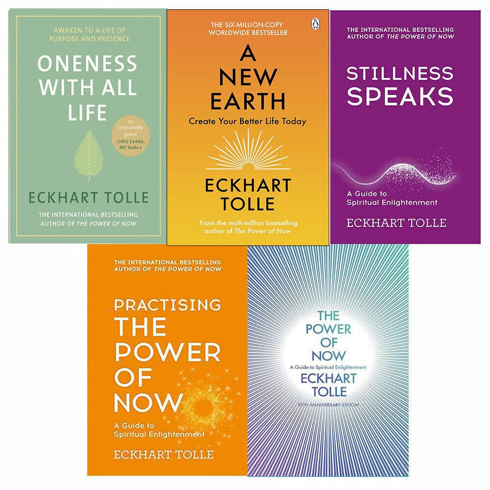 Eckhart Tolle The Power Of Now Collection 5 Books Set (The Power of Now, Practising the Power of Now, Stillness Speaks, A New Earth, Oneness With All Life ) Religion & Esotericism