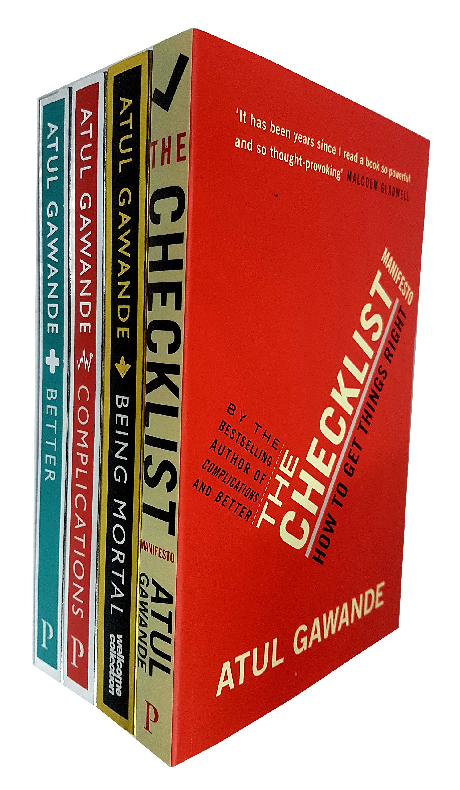 Atul Gawande Collection 4 Books Set (The Checklist Manifesto, Being Mortal, Complications, Better a Surgeon's Notes on Performance) Medicine