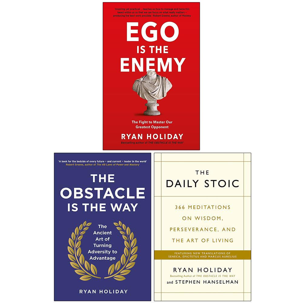 Ryan Holiday Collection 3-Bücher-Set (Ego is the Enemy , The Obstacle is the Way, The Daily Stoic) Business, Finance & Career