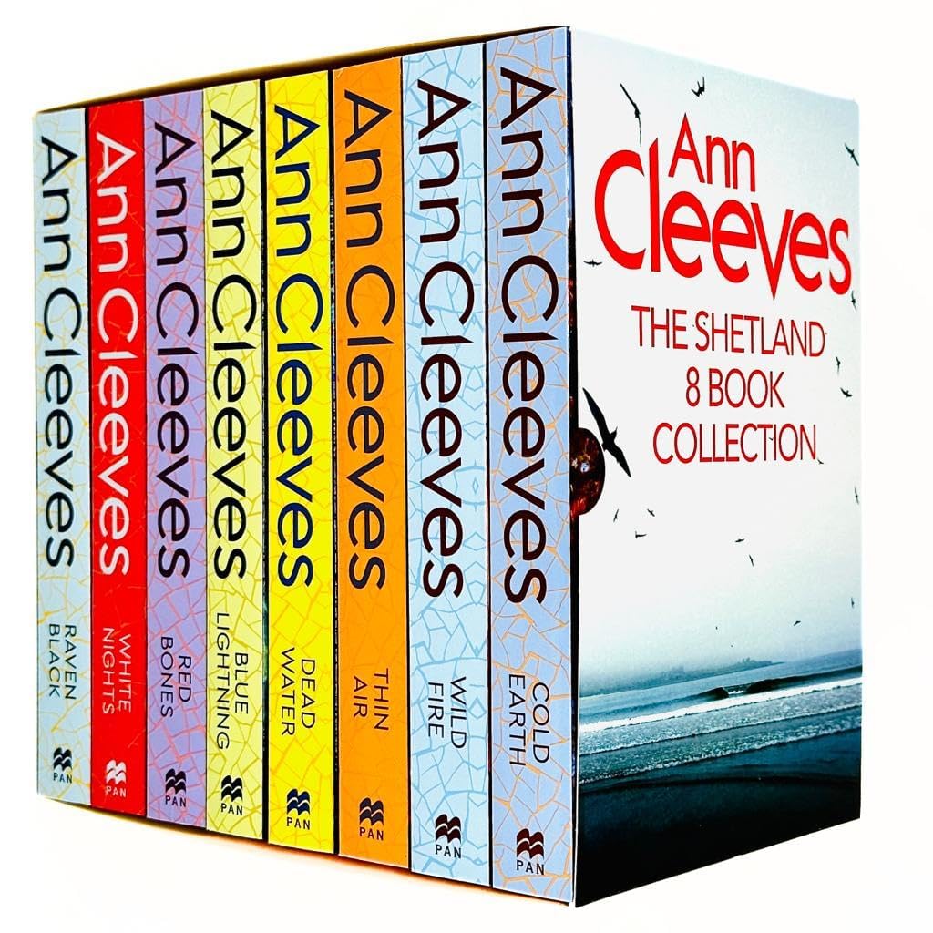 Ann Cleeves Shetland Series 8 Books Collection Set (Raven Black, White Nights, Red Bones, Blue Lightning, Dead Water, Thin Air, Cold Earth, Wild Fire) Contemporary literature