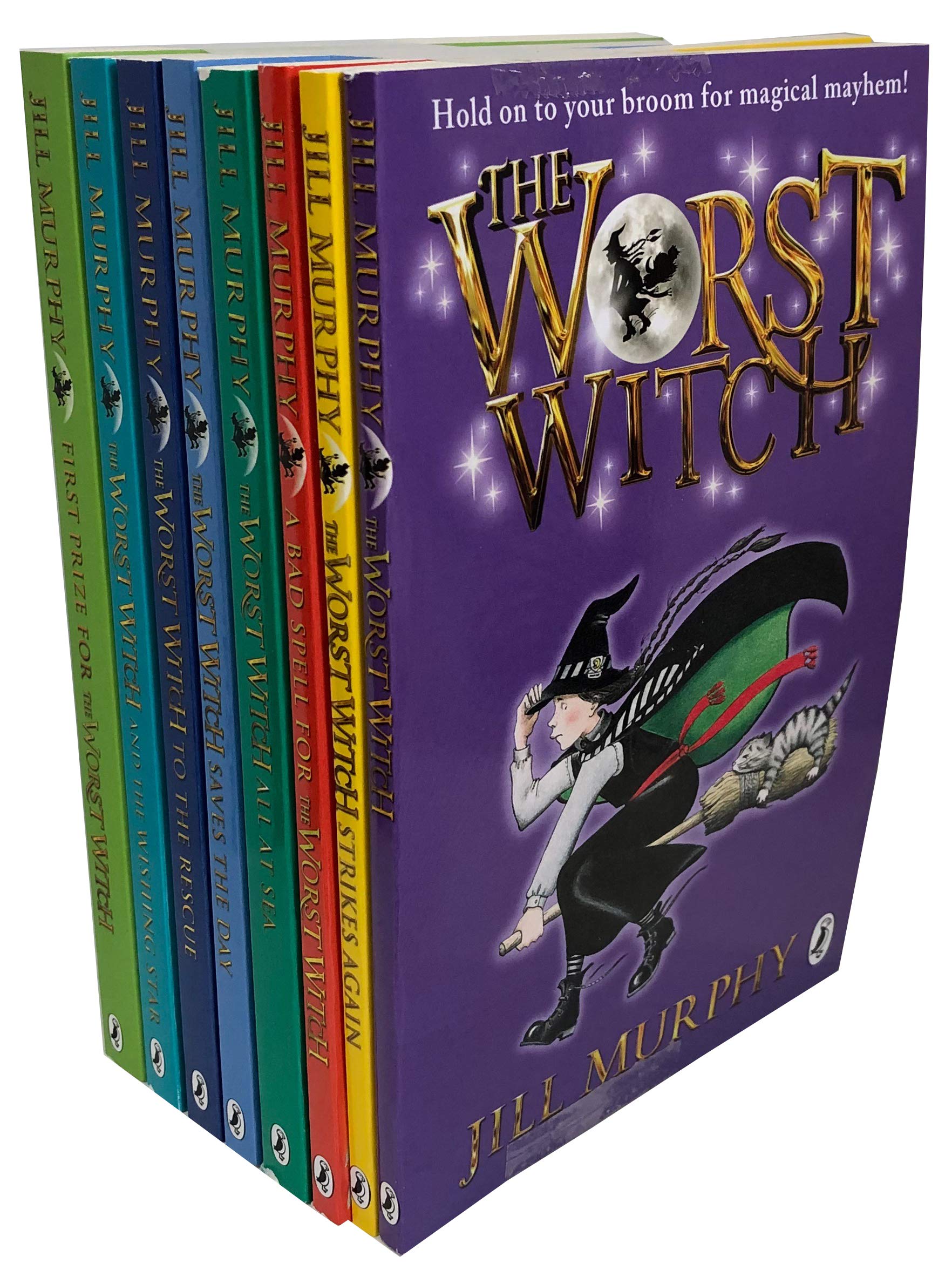The Worst Witch 8 Books Collection Set By Jill Murphy (The Worst Witch, Strikes Again, A Bad Spell, All At Sea, Saves The Day, To The Rescue, Wishing Star & First Prize) Books